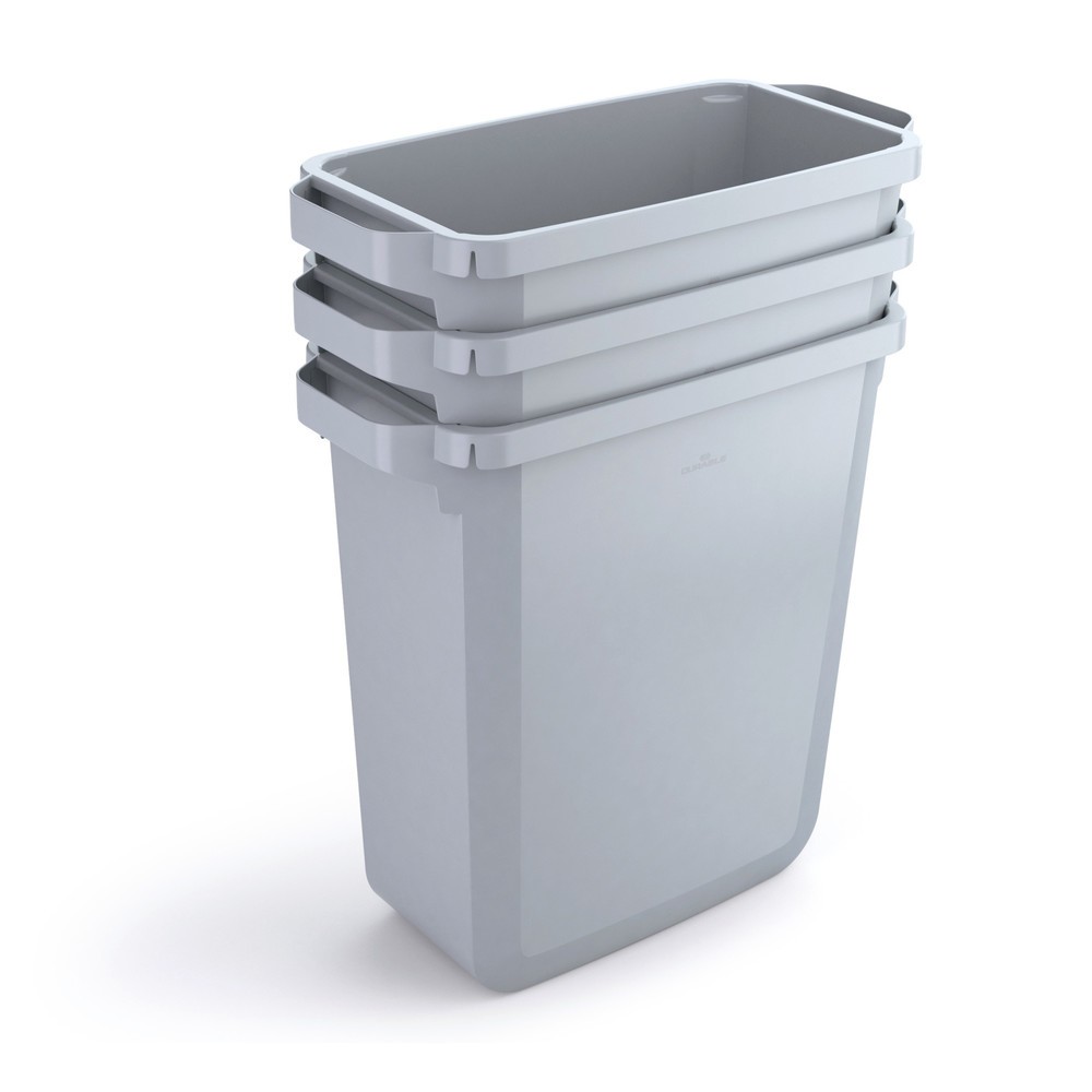 N° de l'image du produit 4 : DURABLE Conteneur à déchets DURABIN® 60L avec couvercle + cadre d’affichage DURAFRAME®, bleu