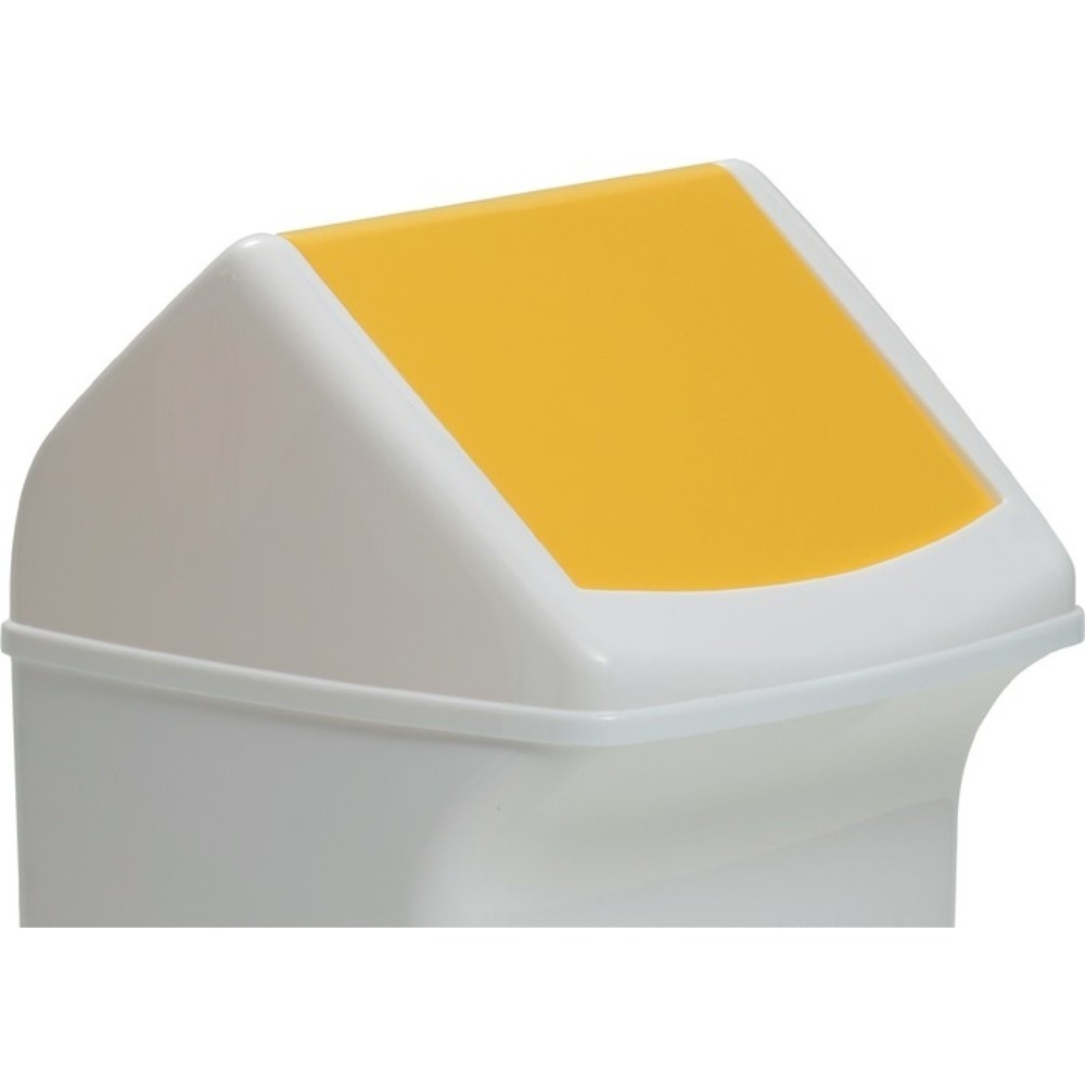 Produktabbildung: DURABLE Deckel, passend für Abfallsammler 40 l, Polyethylen gelb B330xT330mm, mit Einwurfklappe