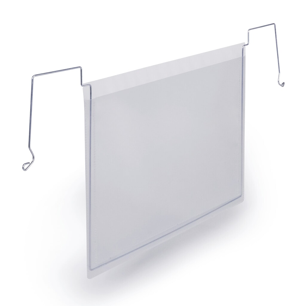 DURABLE Dokumententasche mit Drahtbügeln, DIN A5 quer, offen Produktabbildung: DURABLE Dokumententasche mit Drahtbügeln, DIN A5 quer, offen
