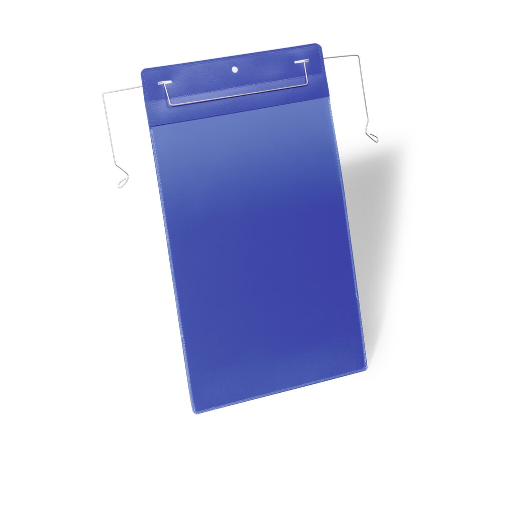 DURABLE Drahtbügeltasche A4 hoch, dunkelblau Produktabbildung: DURABLE Drahtbügeltasche A4 hoch, dunkelblau