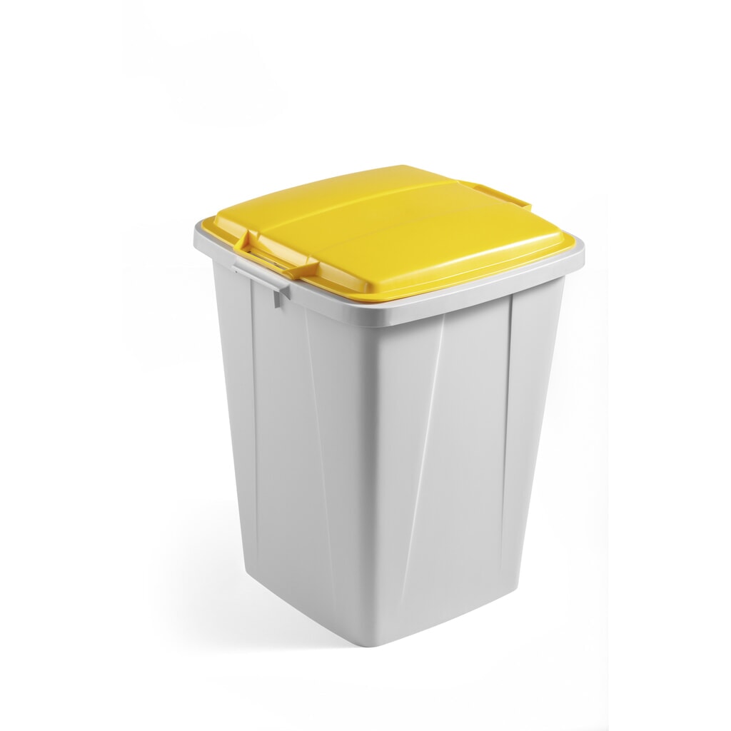 DURABLE Durable Abfallbehälter DURABIN 90l Grau/Gelb Produktabbildung: DURABLE Durable Abfallbehälter DURABIN 90l Grau/Gelb