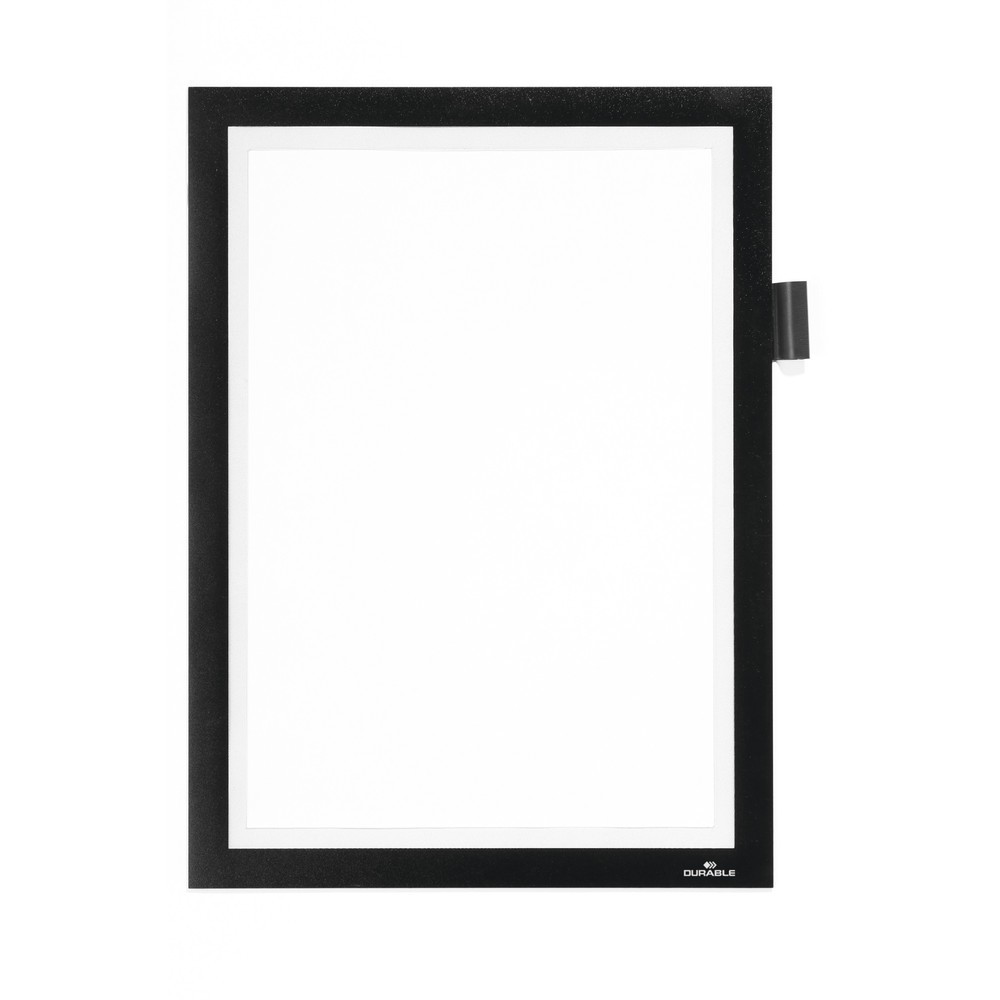 Produktabbildung Nr. 2: DURABLE Info-Rahmen DURAFRAME® MAGNETIC NOTE A4, offener Magnetrahmen für metallische Oberflächen, mit Stifthalter, schwarz