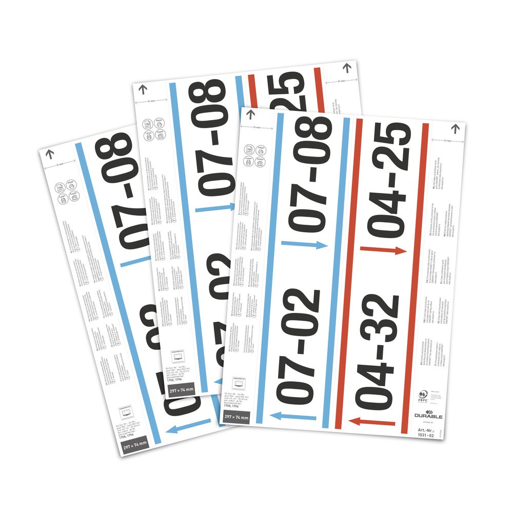 Produktabbildung: DURABLE Einsteckschilder 297x74mm
