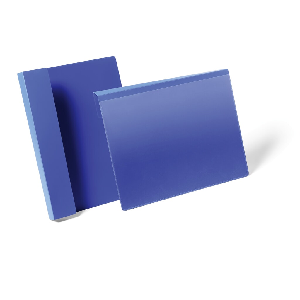 Produktabbildung: DURABLE Kennzeichnungstasche mit Falz A4 quer, blau