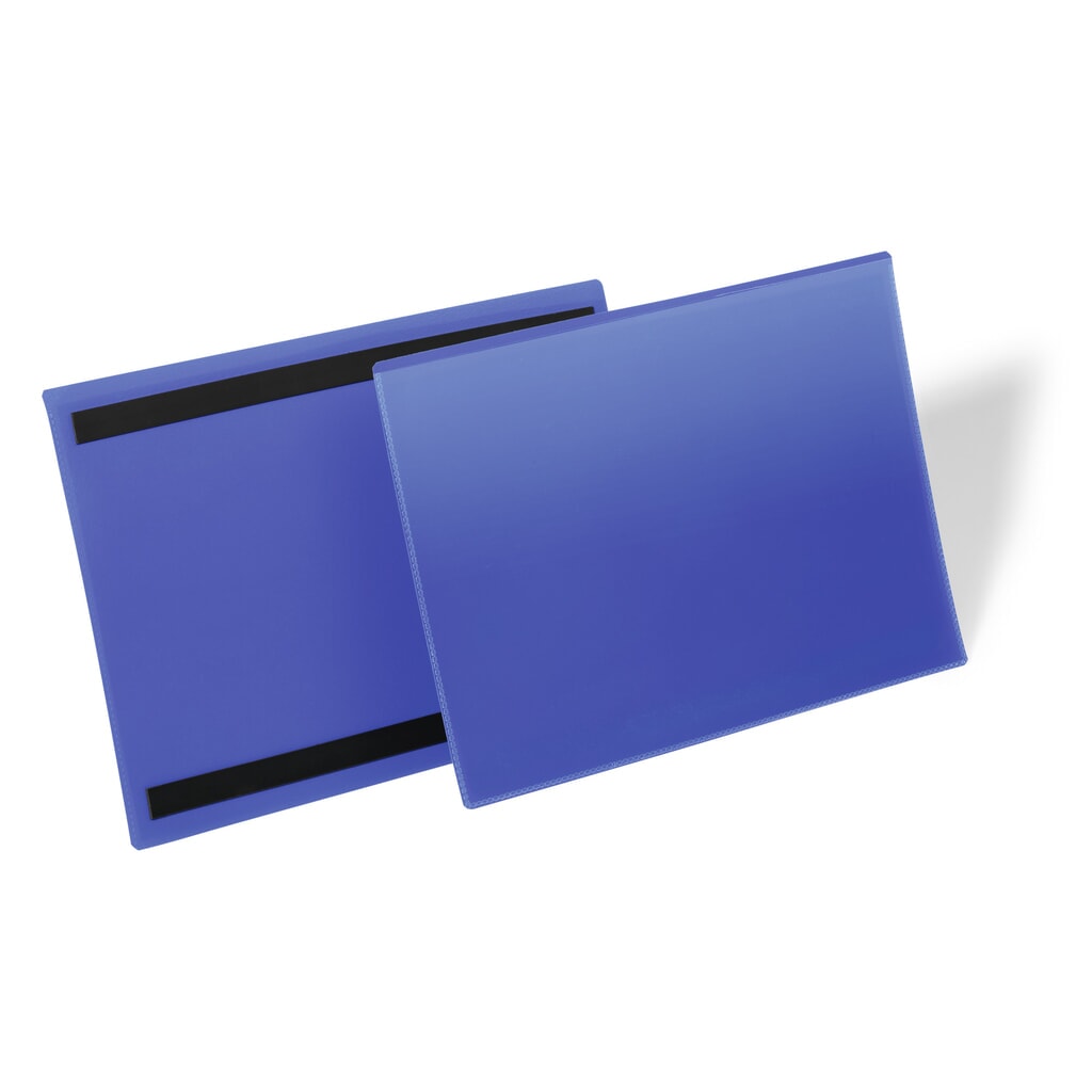 DURABLE Magnetische Kennzeichnungstasche A4 quer, dunkelblau Produktabbildung: DURABLE Magnetische Kennzeichnungstasche A4 quer, dunkelblau