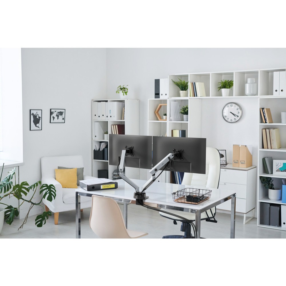 Produktabbildung Nr. 2: DURABLE Monitor-Halterung SELECT PLUS mit Arm für 2 Monitore, Tischbefestigung