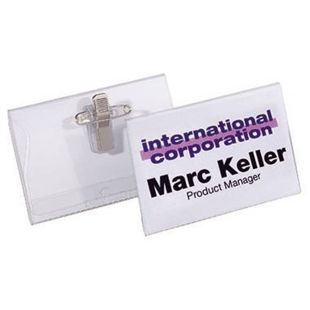 Produktabbildung: DURABLE Namenschild 810119 90x54mm Kunststoff tr 50 St./Pack.