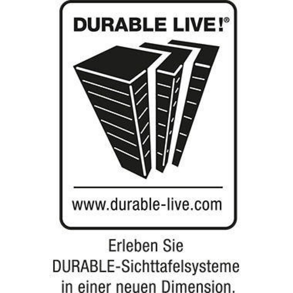 Produktabbildung Nr. 4: DURABLE Namenschild 810119 90x54mm Kunststoff tr 50 St./Pack.