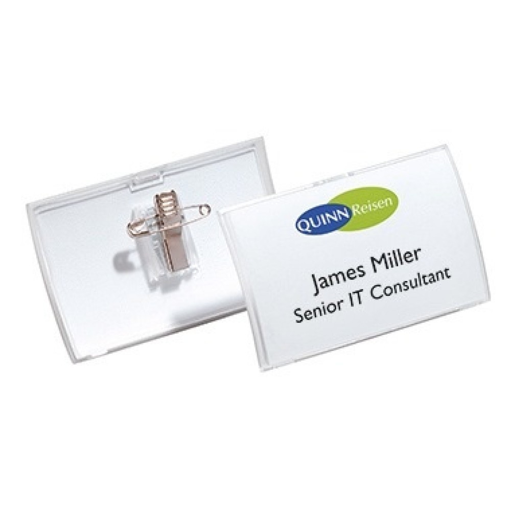 Produktabbildung: DURABLE Namenschild Click Fold 821419 90x54mm tr 25 St./Pack