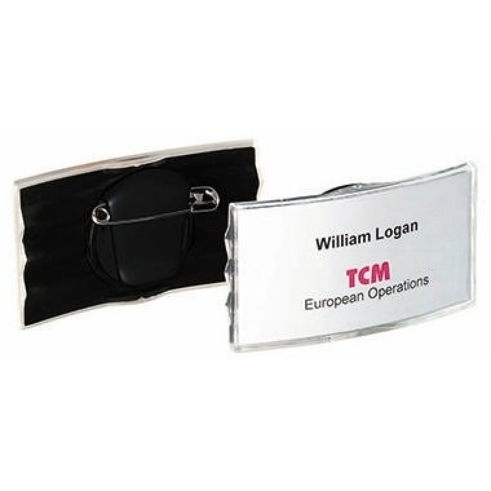 Produktabbildung: DURABLE Namenschild konvex 812858 75x40mm Acryl tr 25 St./Pack