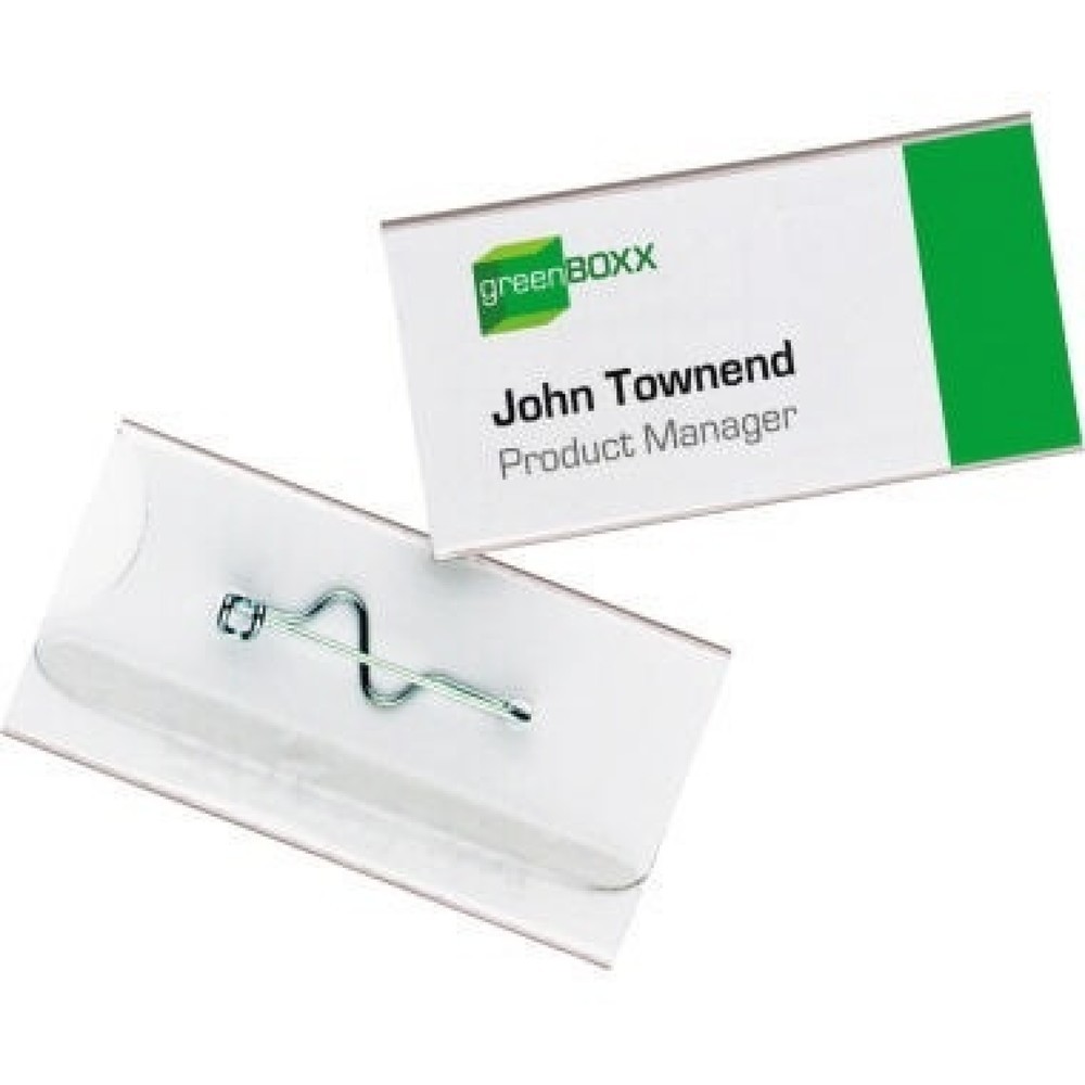 Produktabbildung: DURABLE Namensschild 800619 60x30mm Kunststoff tr 100 St./Pack.