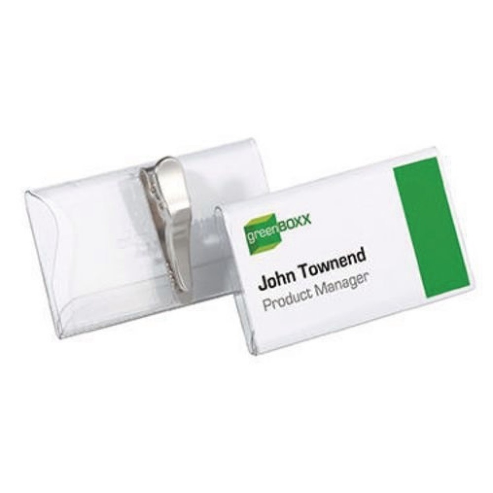 Produktabbildung: DURABLE Namensschild 811019 75x40mm Kunststoff tr 25 St./Pack.