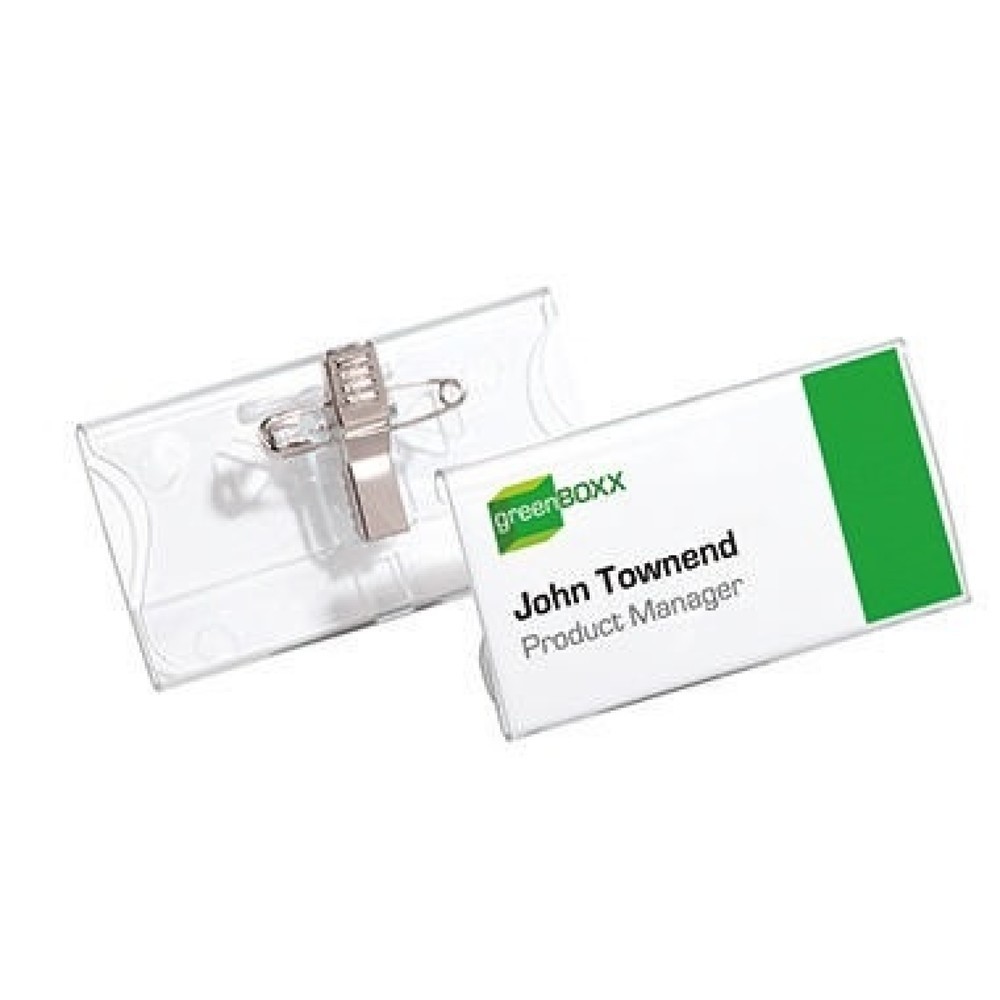 Produktabbildung: DURABLE Namensschild 812119 75x40mm Acryl tr 25 St./Pack.