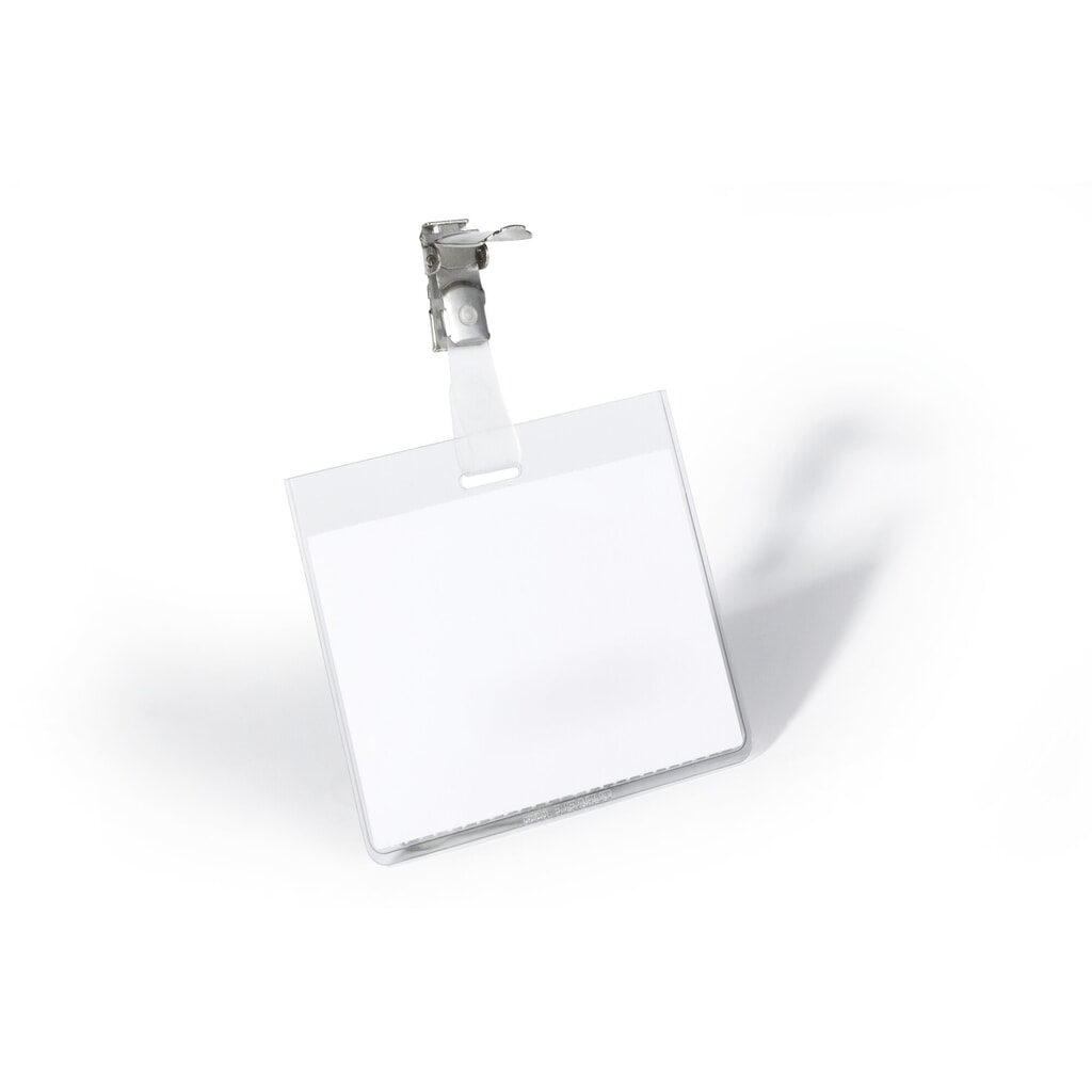 DURABLE Namensschild mit Clip 60 x 90 mm 100 Stück Produktabbildung: DURABLE Namensschild mit Clip 60 x 90 mm 100 Stück