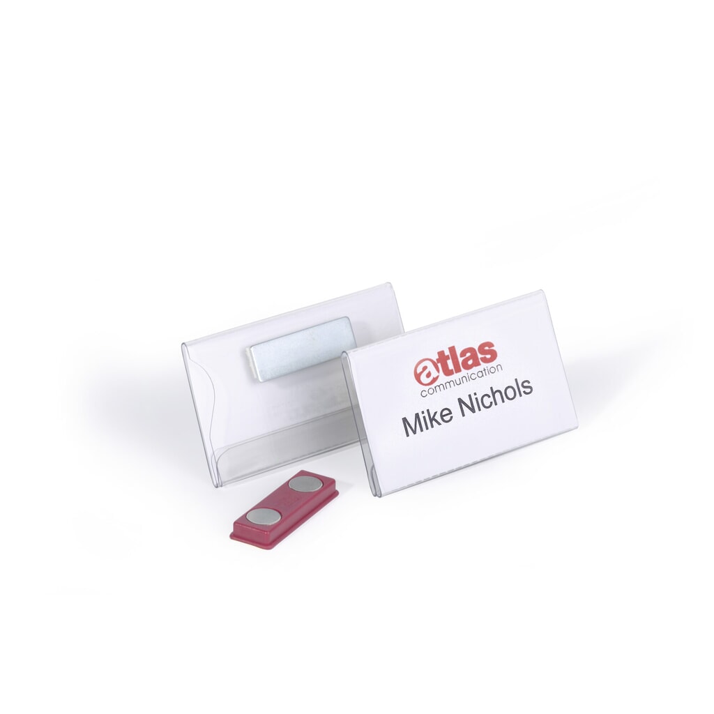DURABLE Namensschild mit Magnet 40 x 75 mm 50 Stück Produktabbildung: DURABLE Namensschild mit Magnet 40 x 75 mm 50 Stück