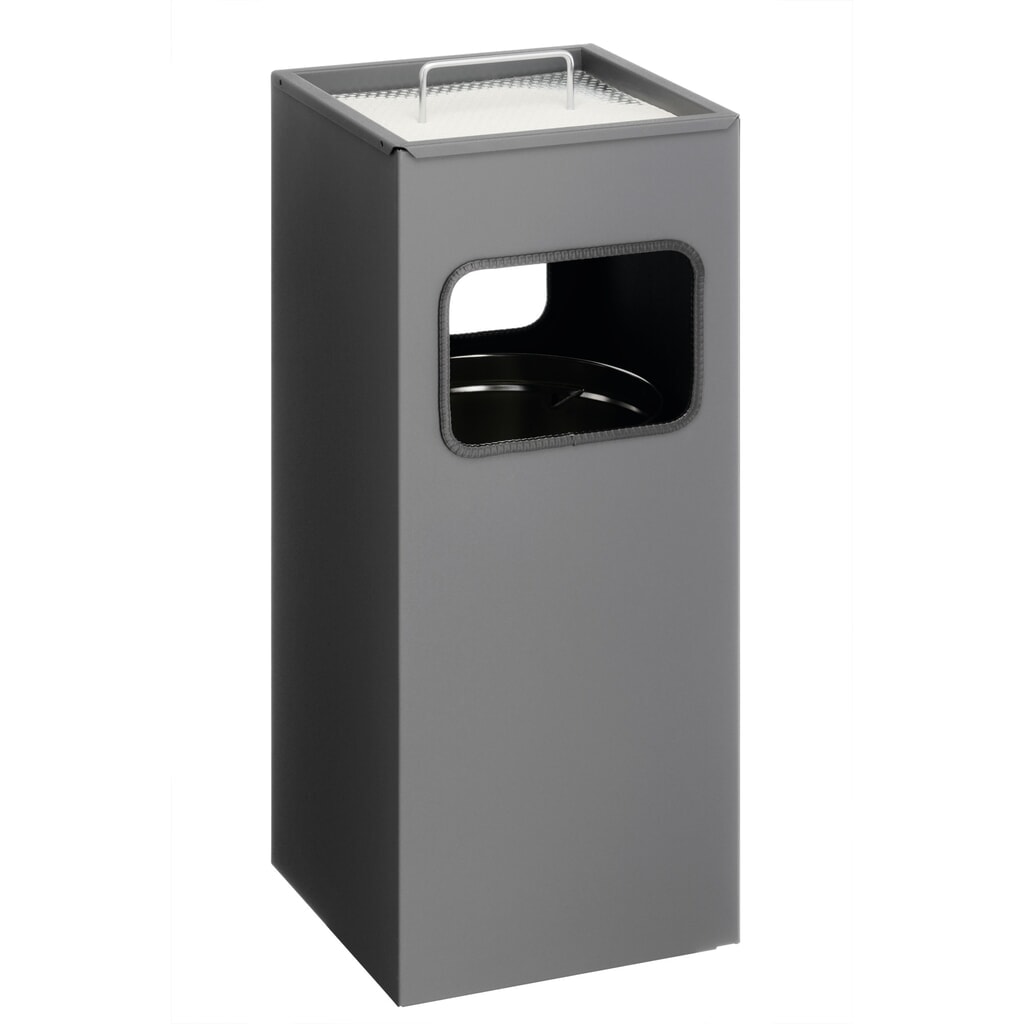 Produktabbildung Nr. 1: DURABLE Papierkorb Metall mit Ascher eckig, anthrazit
