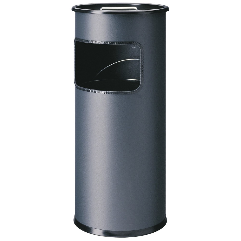 Produktabbildung Nr. 1: DURABLE Papierkorb Metall mit Ascher rund, anthrazit