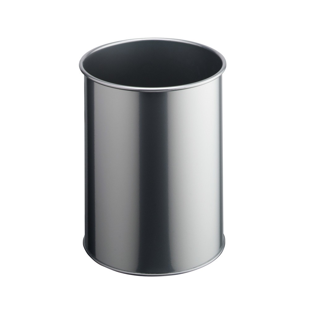 Produktabbildung Nr. 2: DURABLE Papierkorb Metall rund 15 5er SET, metallic silber