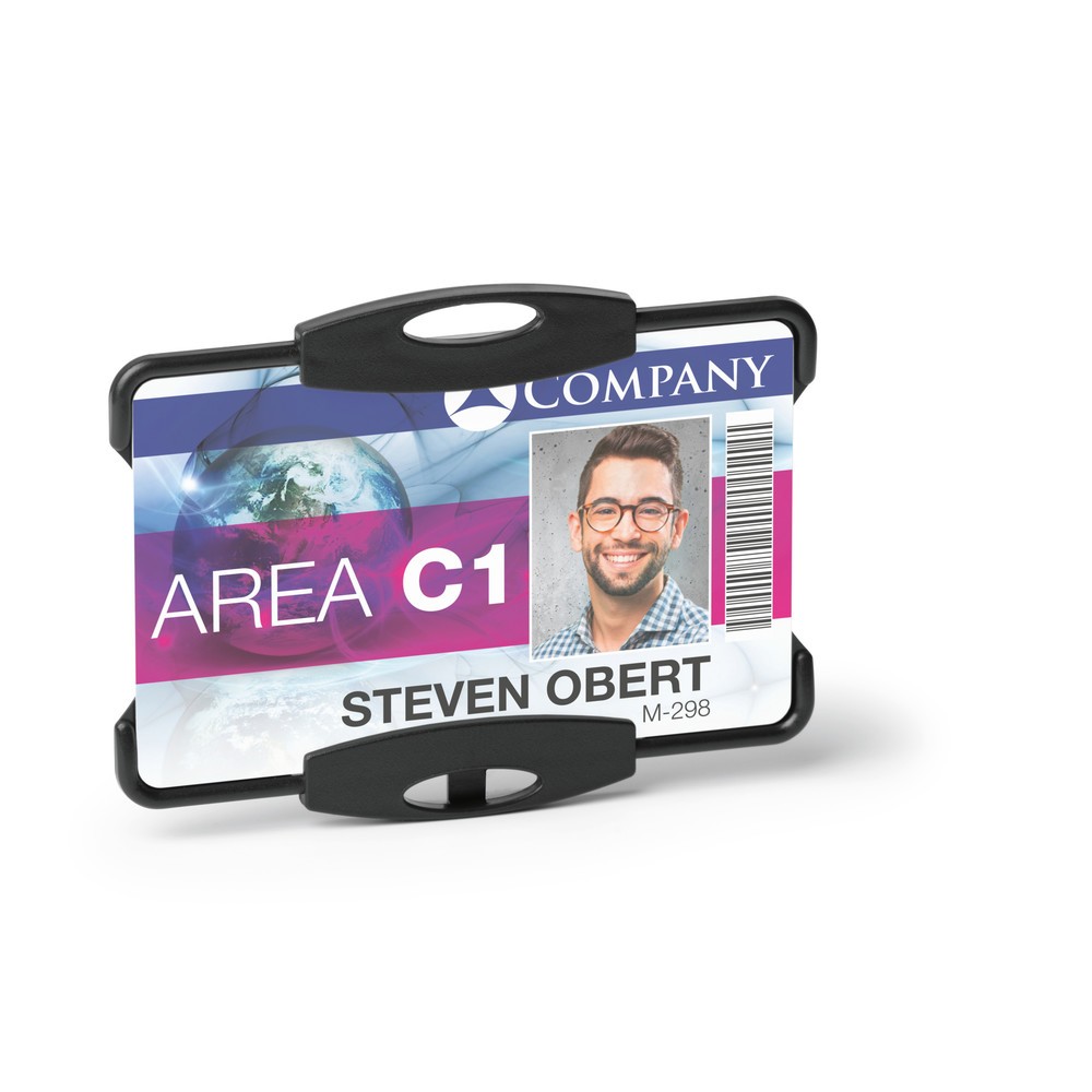 N° de l'image du produit 3 : DURABLE Porte-badge ECO pour 1 carte, noir, 20 pcs/UV