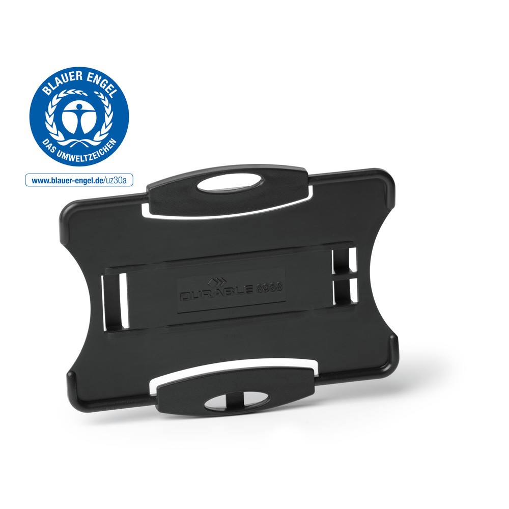 N° de l'image du produit 4 : DURABLE Porte-badge ECO pour 1 carte, noir, 20 pcs/UV