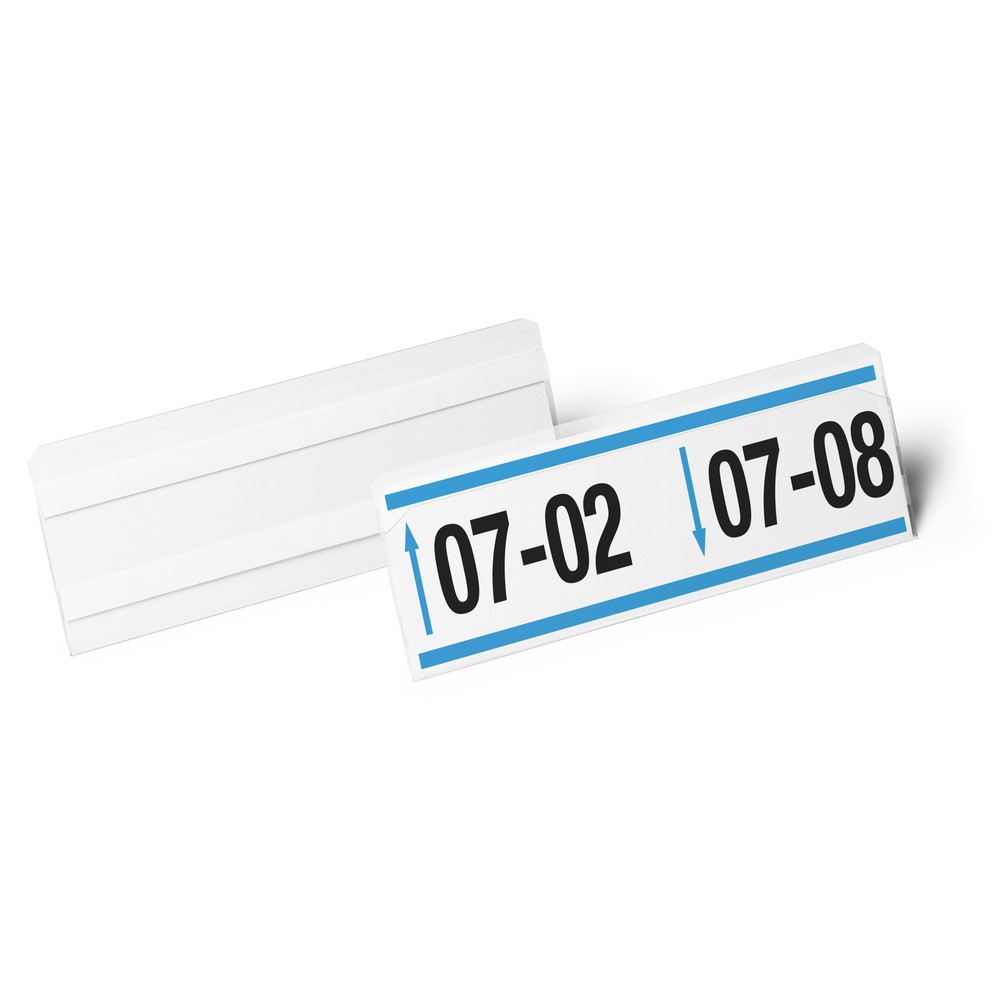 N° de l'image du produit 2 : DURABLE Porte-étiquette HARD COVER, autocollant, 1/2 A5 paysage, 50 pcs/UV