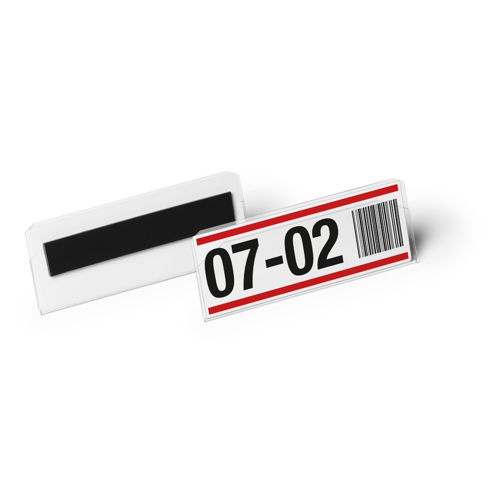 N° de l'image du produit 2 : DURABLE Porte-étiquette HARD COVER, magnétique, 100 x 38 mm, 50 pcs/UV