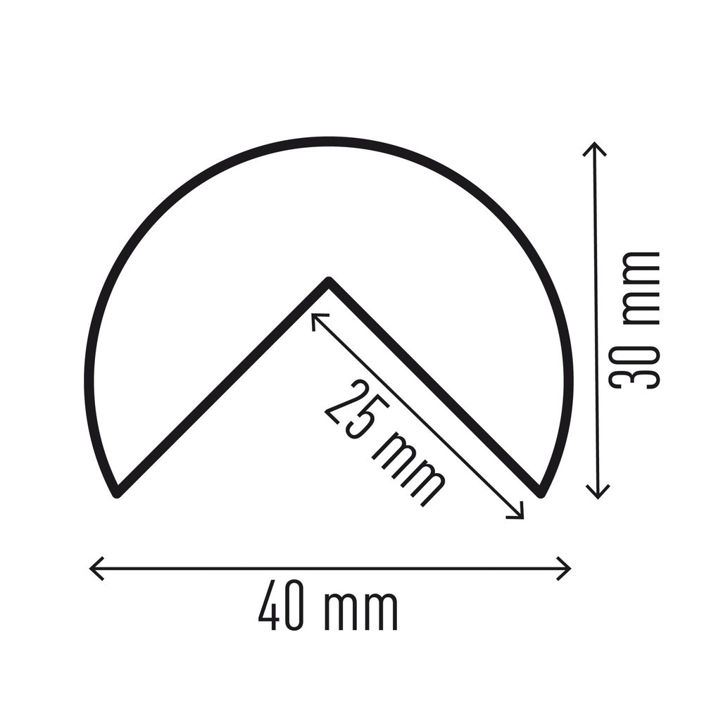 Produktabbildung Nr. 4: DURABLE Prallschutz für Kanten C25R, kreisförmig, HxL 30 x 1.000 mm