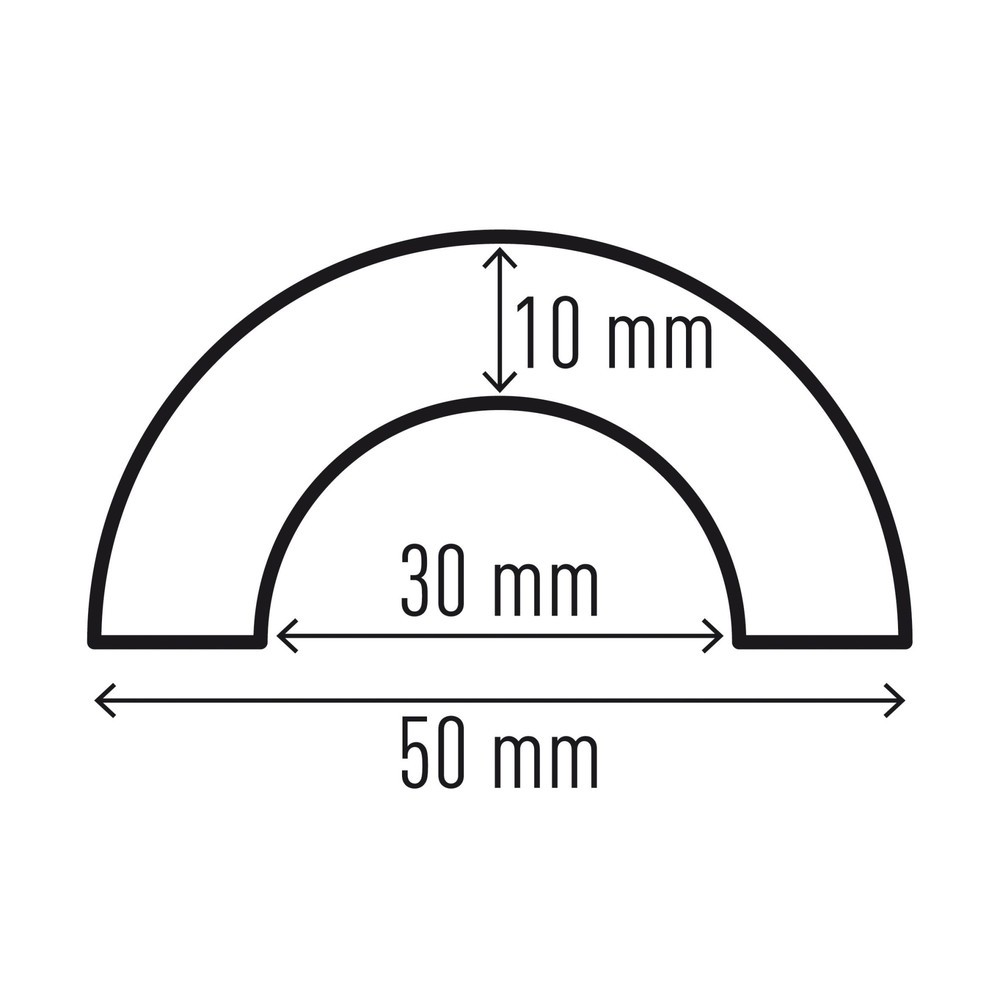 N° de l'image du produit 2 : Protection contre les chocs pour tuyaux DURABLE P30, semi-circulaire, autocollante, Ø 30 mm, longueur 1 m