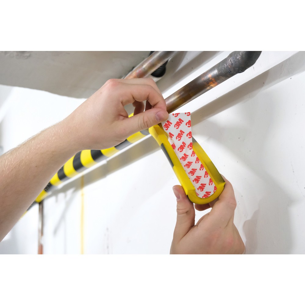 N° de l'image du produit 3 : Protection contre les chocs pour tuyaux DURABLE P30, semi-circulaire, autocollante, Ø 30 mm, longueur 1 m