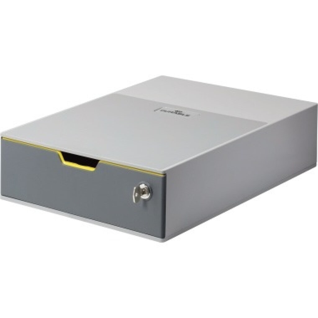DURABLE Schubladenbox VARICOLOR 1 SAFE 760127 Schloss 1Fach gr/fb Produktabbildung: DURABLE Schubladenbox VARICOLOR 1 SAFE 760127 Schloss 1Fach gr/fb
