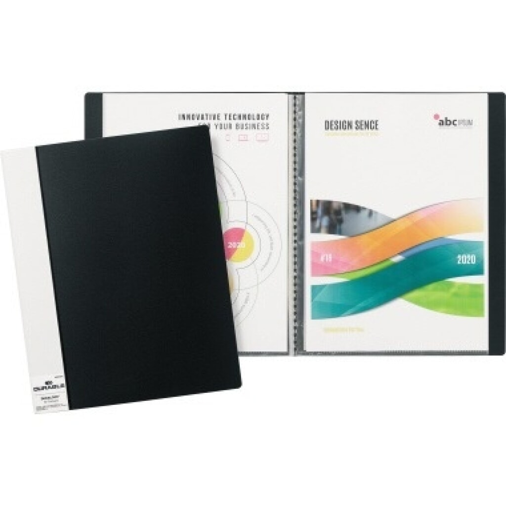 Produktabbildung: DURABLE Sichtbuch DURALOOK 242101 DIN A4 9mm 10Hüllen PP schwarz