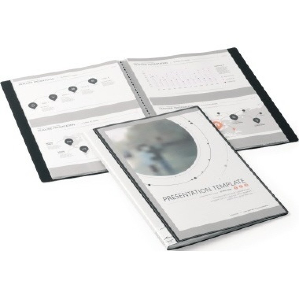 Produktabbildung: DURABLE Sichtbuch DURALOOK Plus 243101 DIN A4 9mm 10Hüllen PP sw