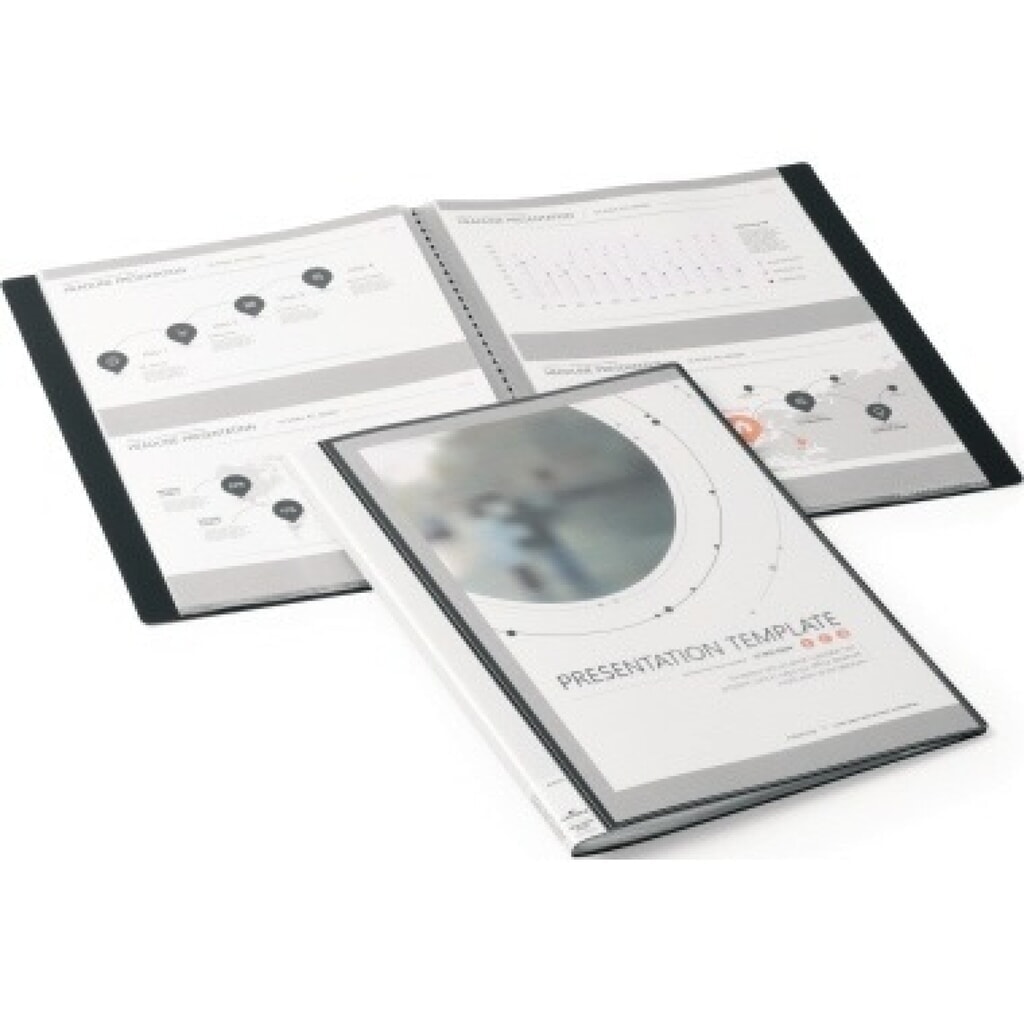 DURABLE Sichtbuch DURALOOK Plus 243101 DIN A4 9mm 10Hüllen PP sw Produktabbildung: DURABLE Sichtbuch DURALOOK Plus 243101 DIN A4 9mm 10Hüllen PP sw
