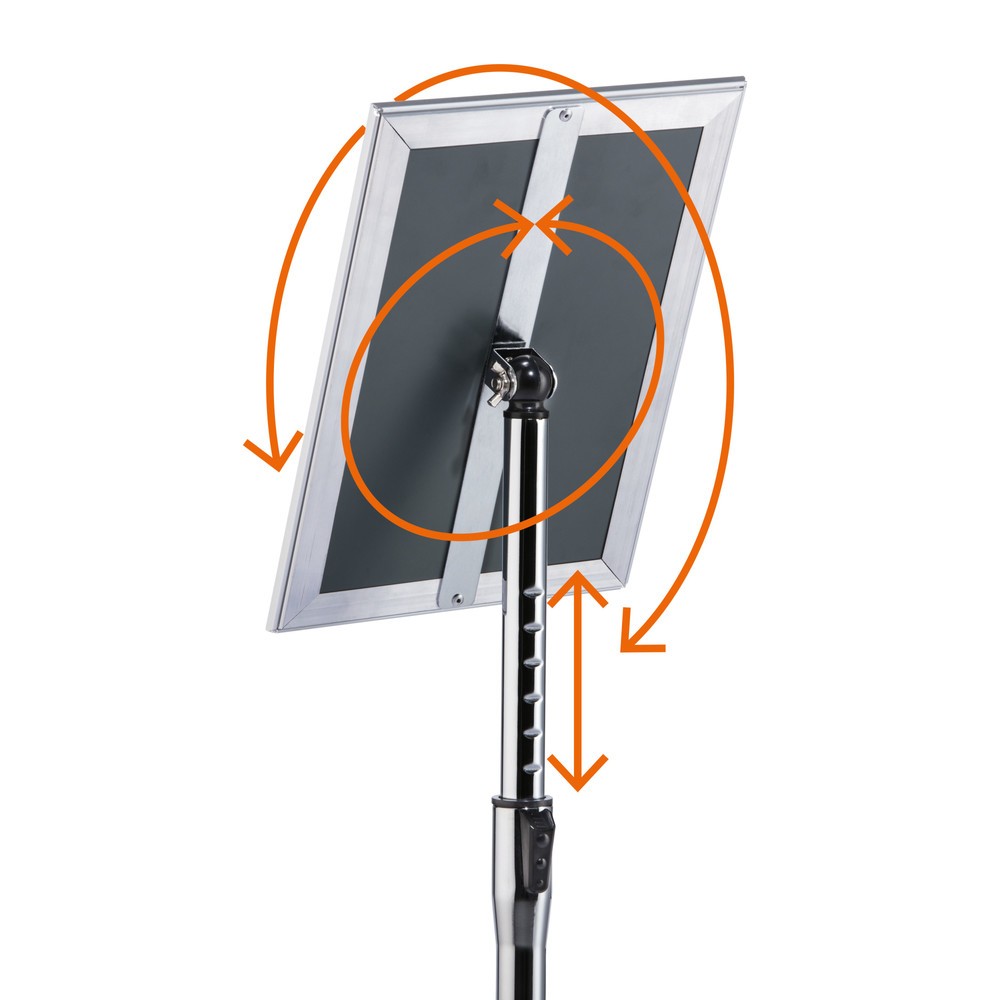N° de l'image du produit 4 : DURABLE Support d'information sur pied avec cadre clipsable en aluminium, A4