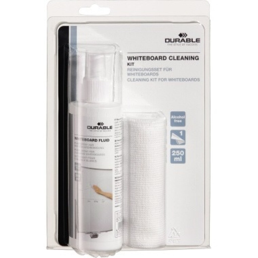 Produktabbildung: DURABLE Whiteboardreiniger 583300 250ml +Mikrofasertuch