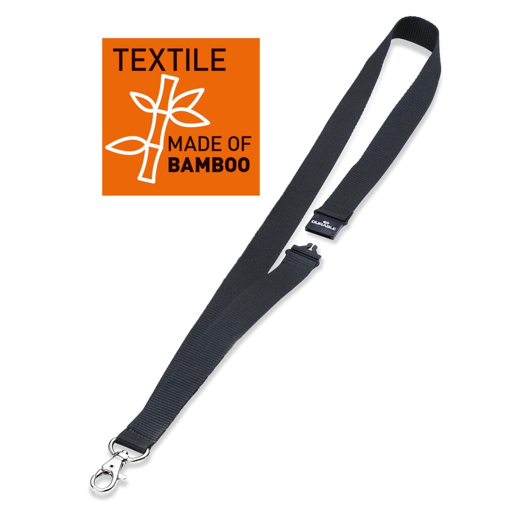 DURABLE Textilband 20 ECO mit Karabiner, 40 Stk/VE Produktabbildung: DURABLE Textilband 20 ECO mit Karabiner, 40 Stk/VE