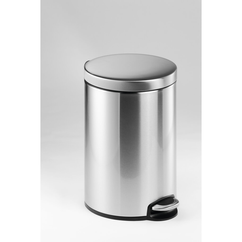 DURABLE Treteimer Edelstahl rund 12 Produktabbildung: DURABLE Treteimer Edelstahl rund 12