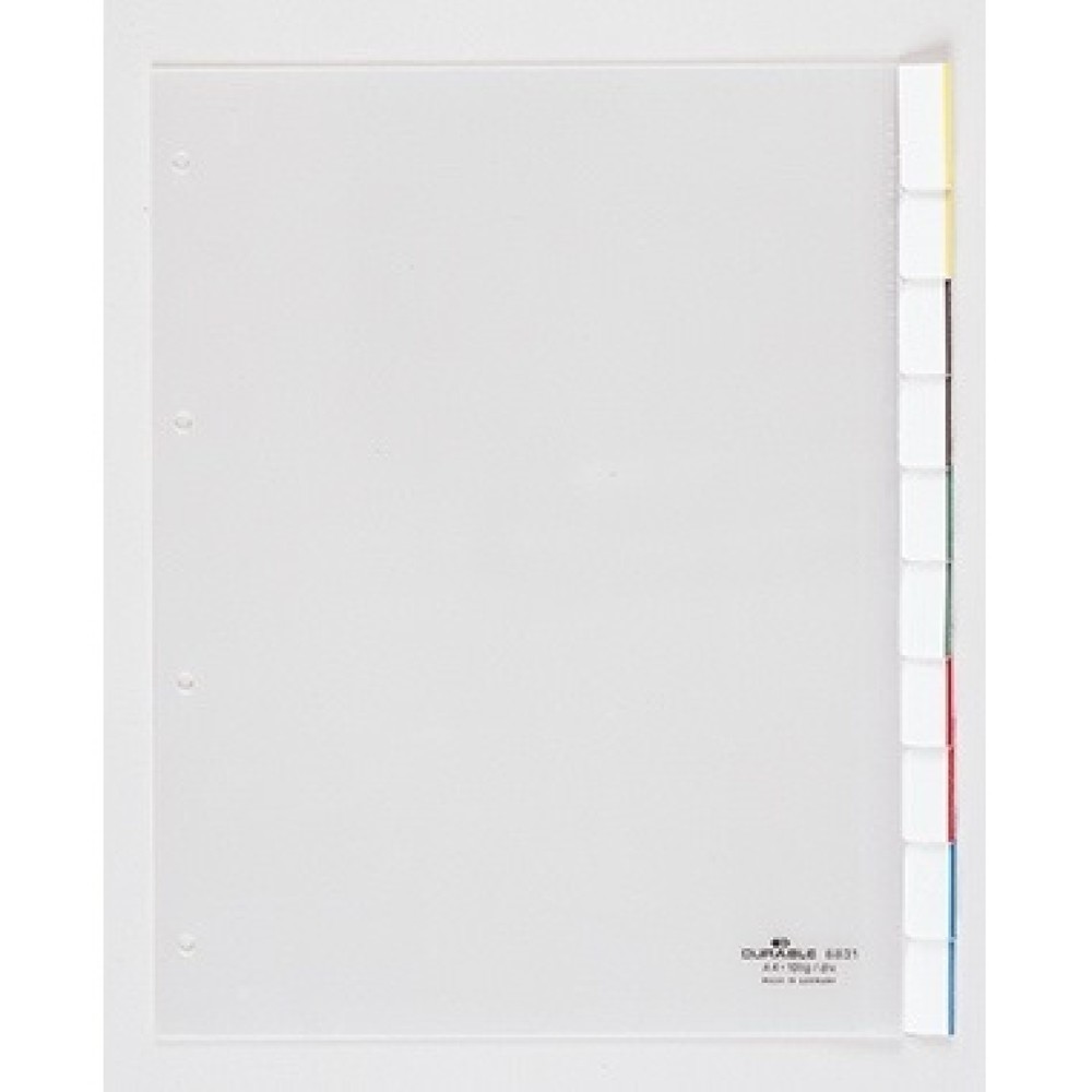 Produktabbildung: DURABLE Register 683119 245x297cm 10teilig Hartfolie tr