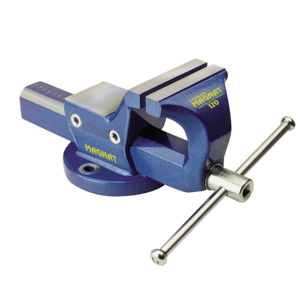 DURLACH Parallelschraubstock Magnat Backen-B.100mm Spann-W.125mm geschm Produktabbildung: DURLACH Parallelschraubstock Magnat Backen-B.100mm Spann-W.125mm geschm