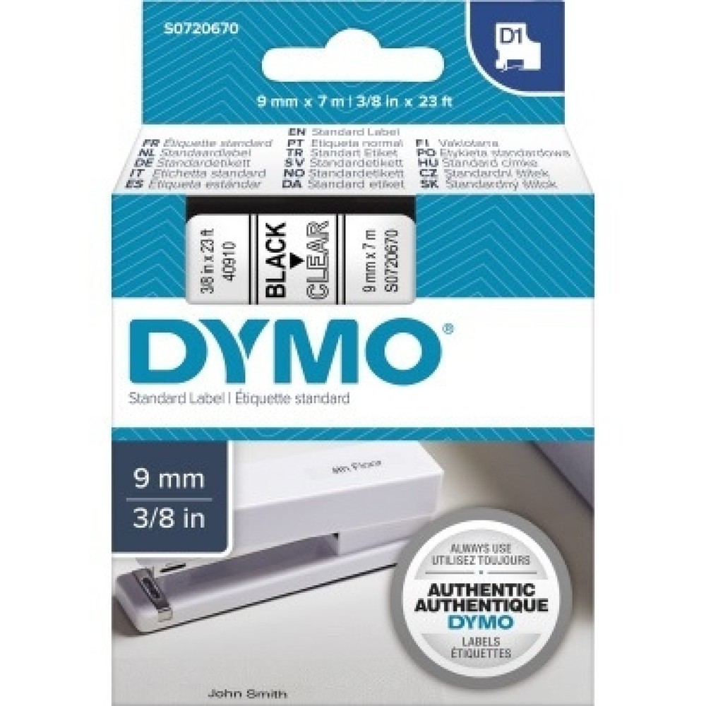 Produktabbildung: DYMO Schriftbandkassette D1 S0720670 9mmx7m sw auf tr