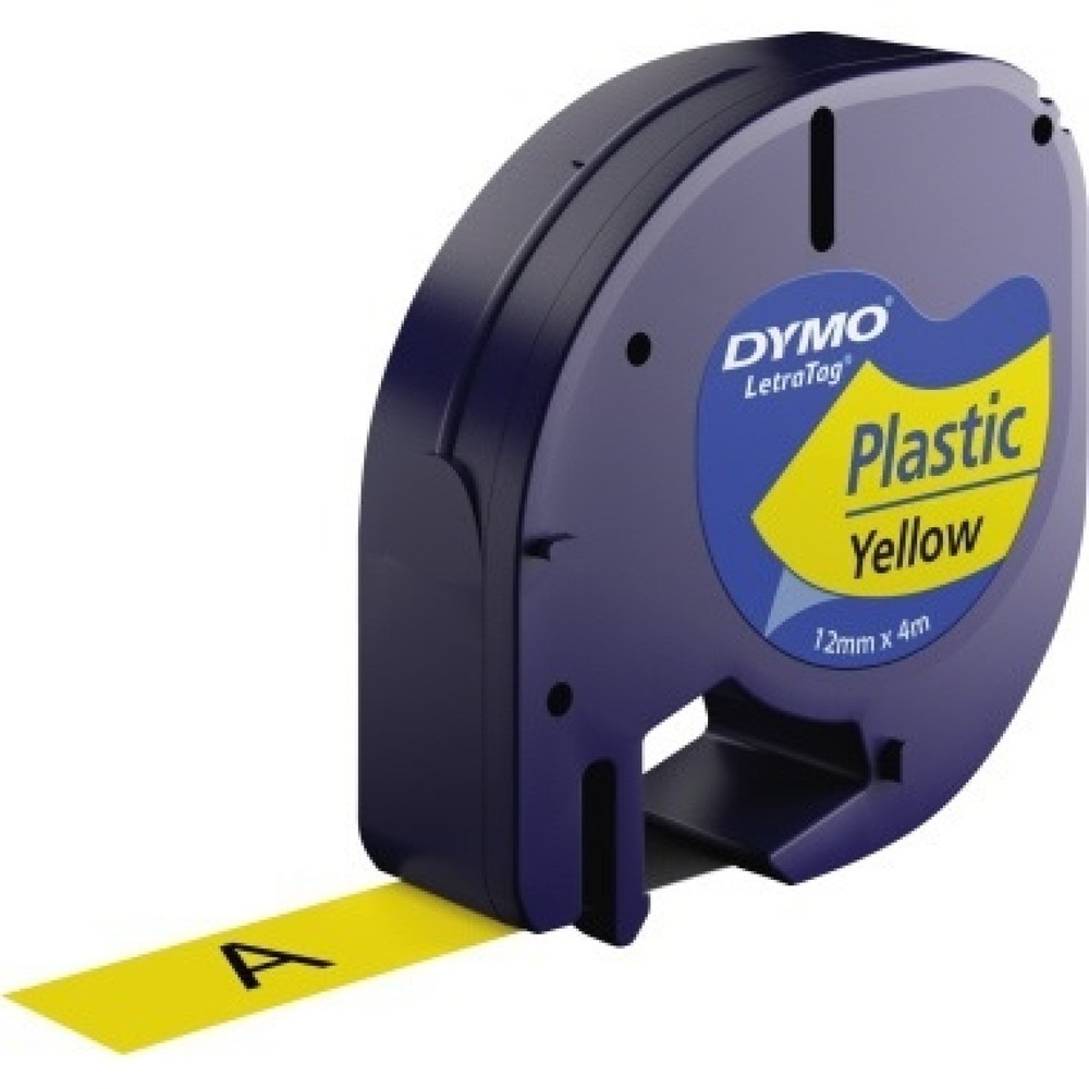 Produktabbildung: DYMO Schriftbandkassette LetraTag S0721620 12mmx4m sw auf ge