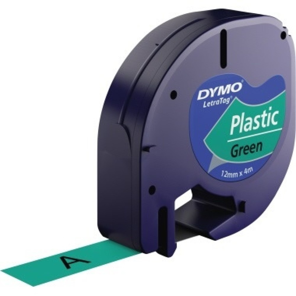 Produktabbildung: DYMO Schriftbandkassette LetraTag S0721640 12mmx4m sw auf gn