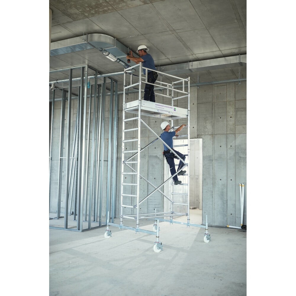 N° de l'image du produit 2 : Munk Échafaudage roulant 0,75 x 3,0 m Hauteur de plate-forme 2,35 m