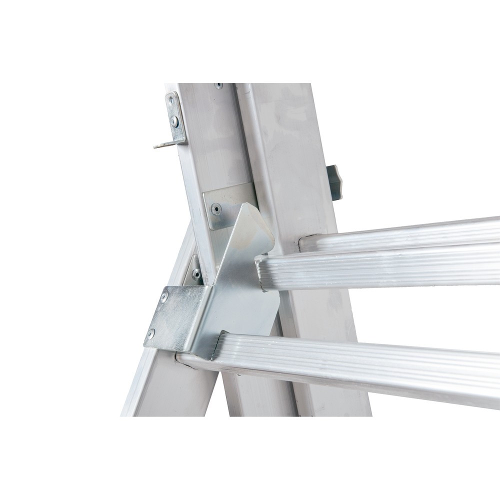 N° de l'image du produit 4 : Échelle coulissante en aluminium BASIC 3 en 1, hauteur de travail de l’échelle simple : 4,86 m