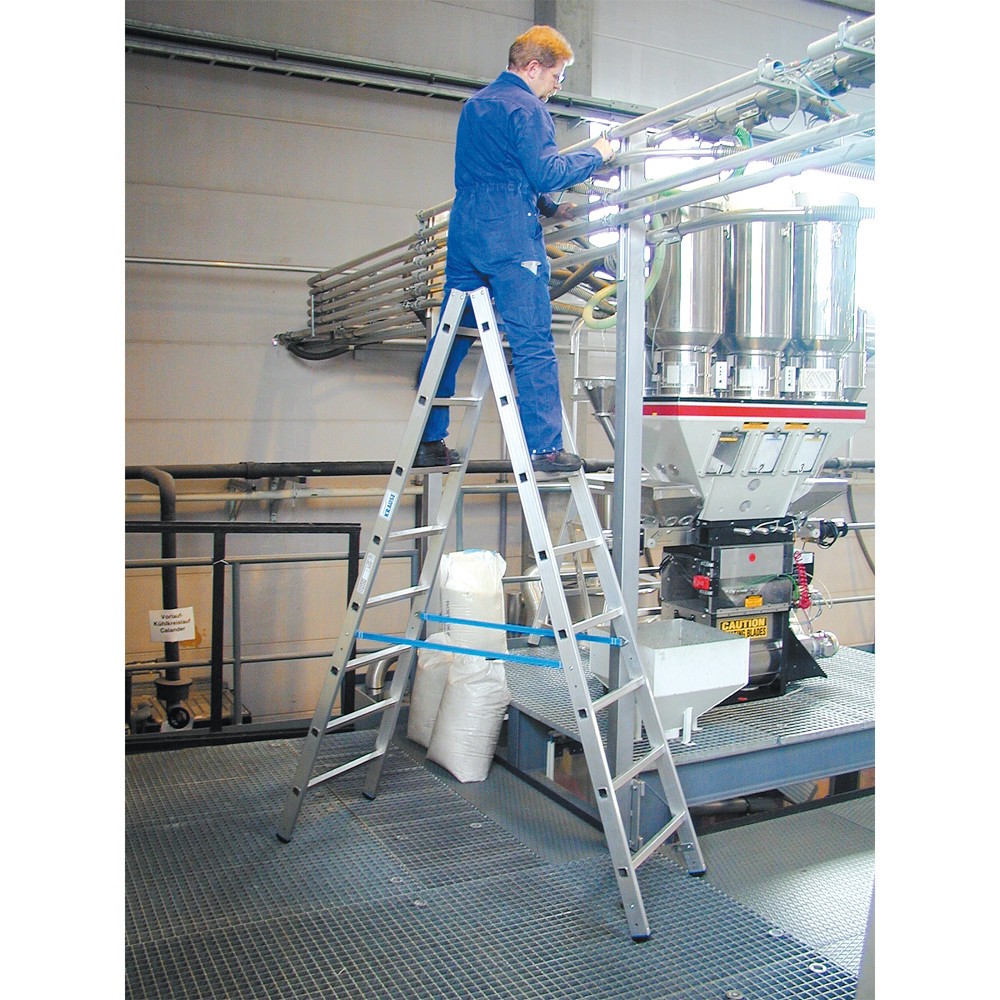 N° de l'image du produit 3 : Échelle à barreaux en aluminium KRAUSE®, accessible des deux côtés, hauteur déployée 3,10 m