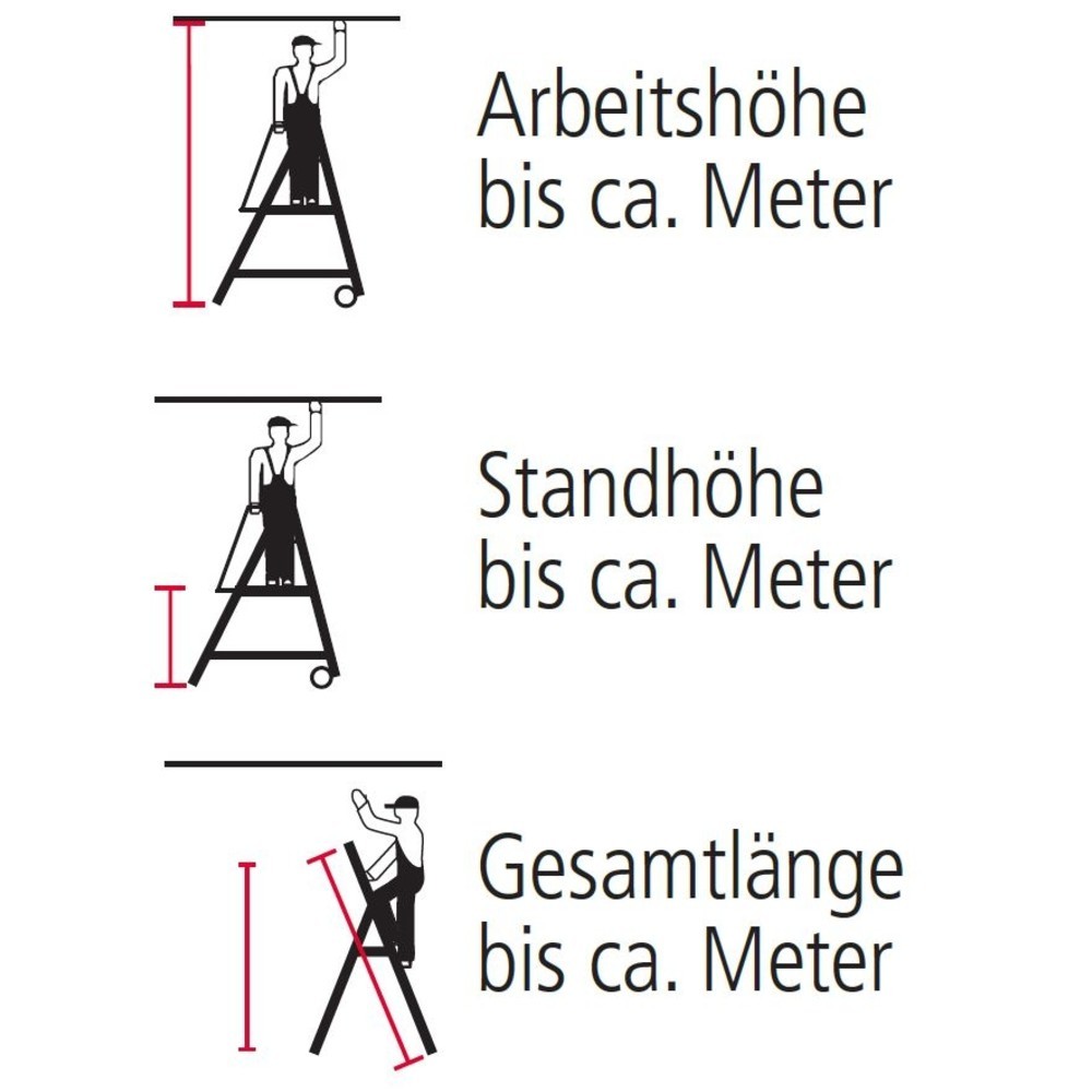 N° de l'image du produit 3 : KRAUSE® Échelle à plateforme STABILO Vario, lestage 20 kg, hauteur déployée 1,10 m