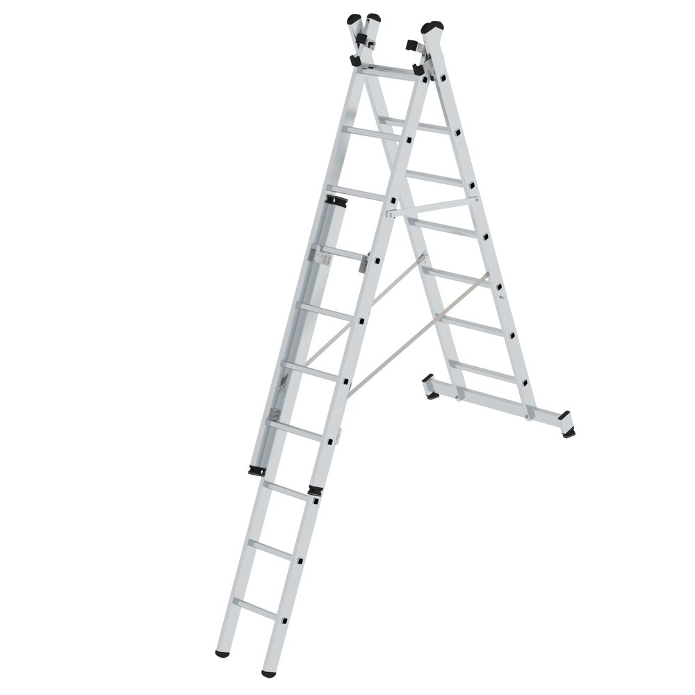 N° de l'image du produit 3 : Échelle polyvalente en 3 parties avec traverse nivello® 3x7 barreaux
