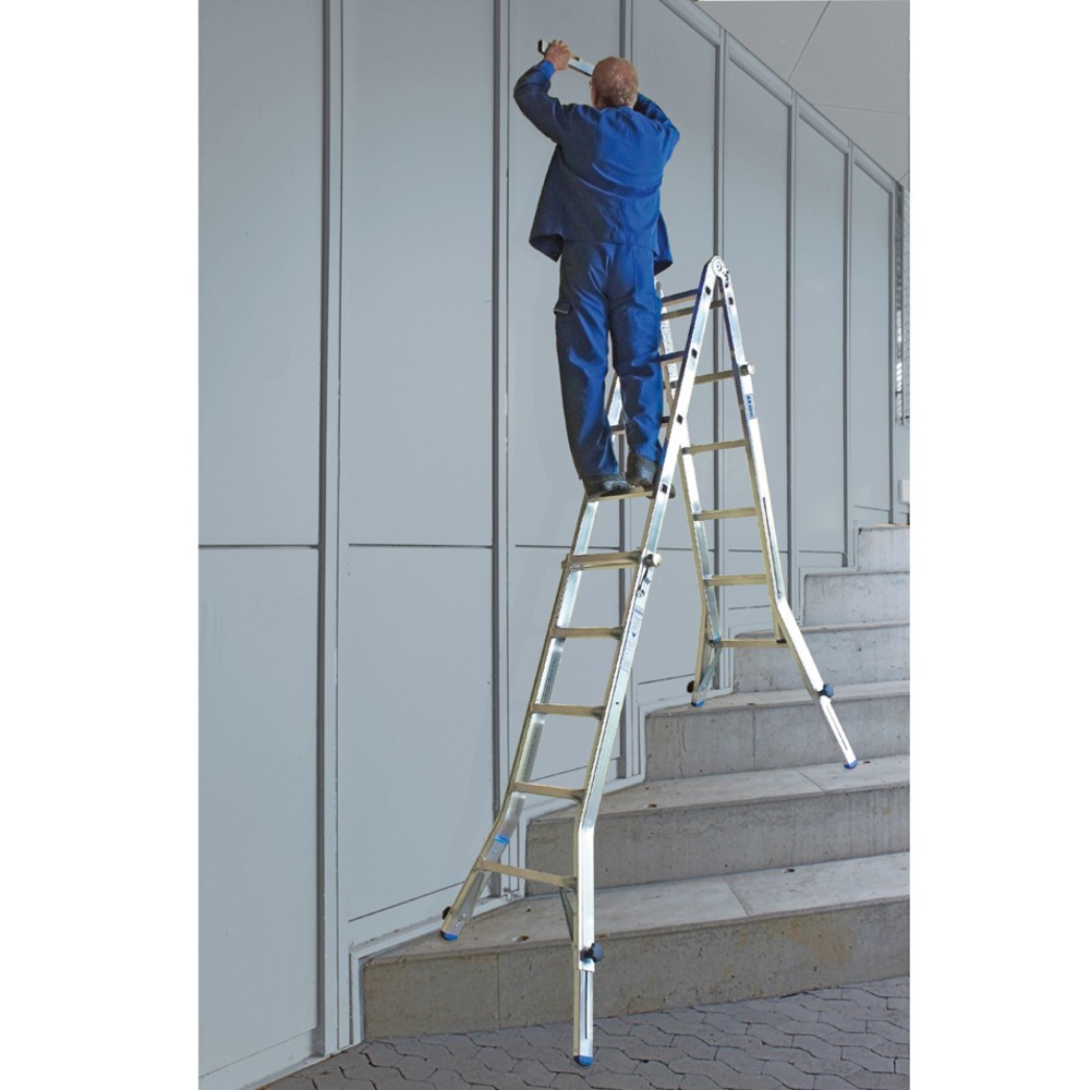 N° de l'image du produit 7 : Échelle télescopique articulée KRAUSE® avec 4 rallonges intégrées, longueur max. 4,20 m