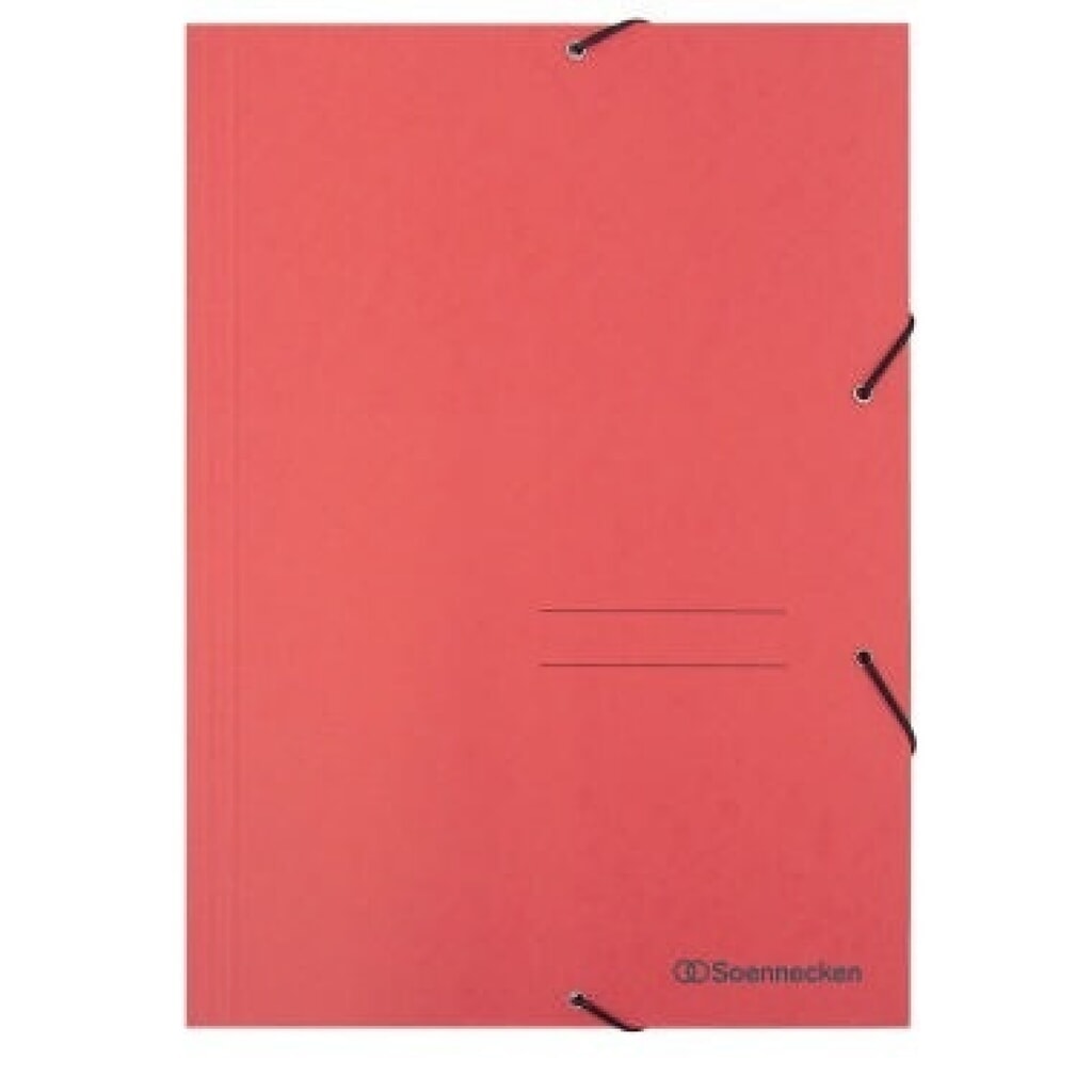 Produktabbildung: Soennecken Eckspanner 1472 DIN A4 3Klappen und Gummizug rot