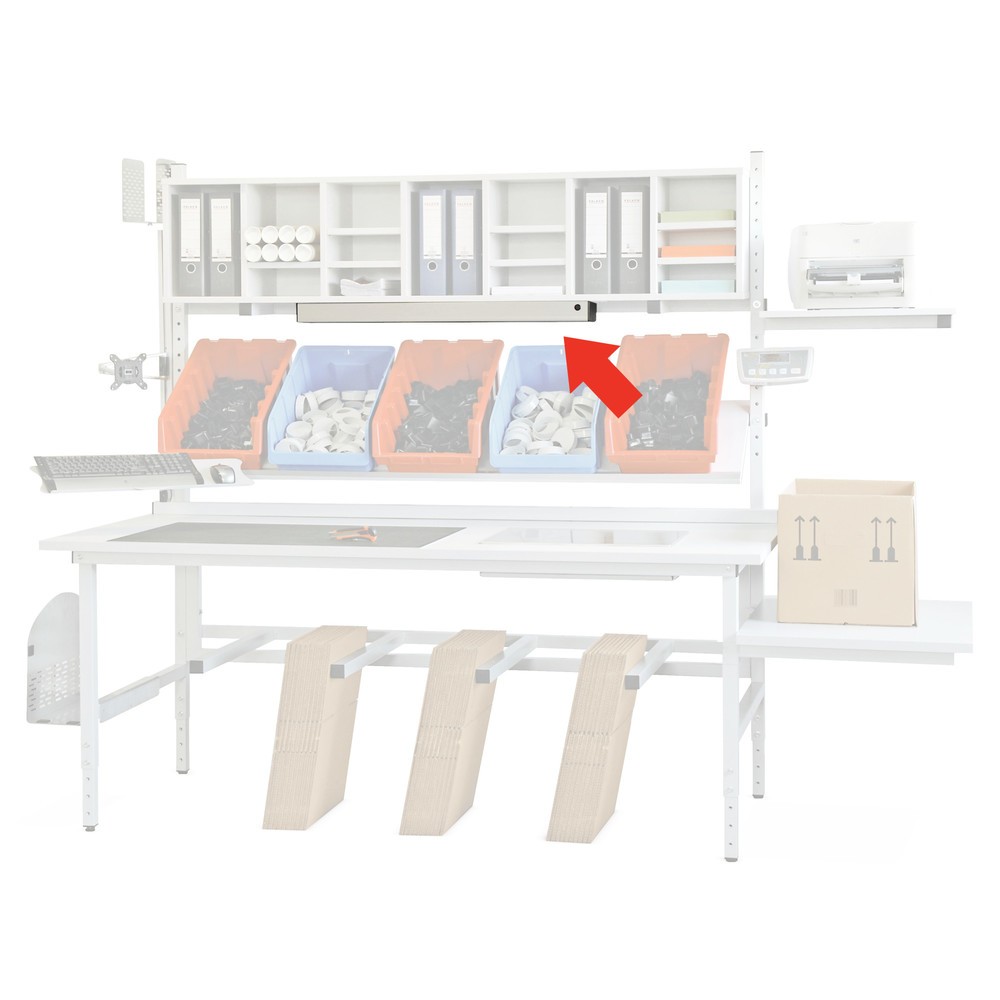 Illustration du produit: Éclairage pour table d'emballage, 1 100 lux, 2x 36 watts